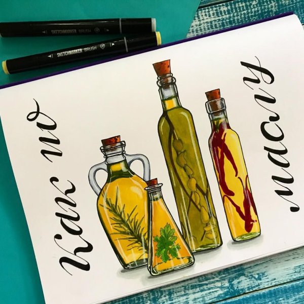 Скетчинг бутылки