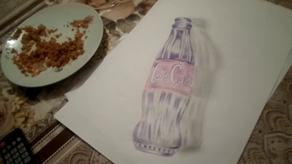 3d рисунок бутылка