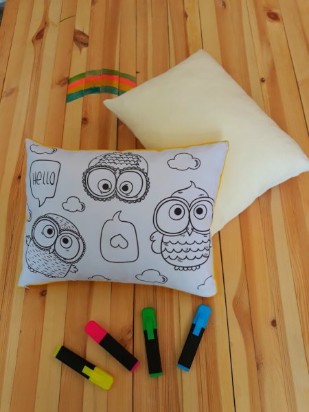 Подушка раскраска