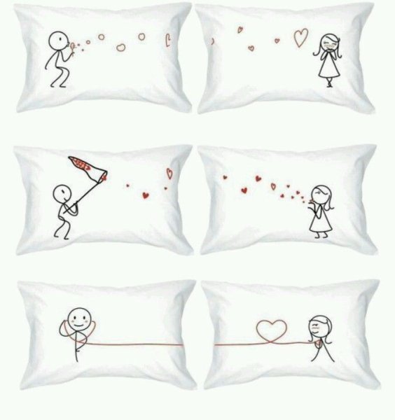 Парные подушки с вышивкой