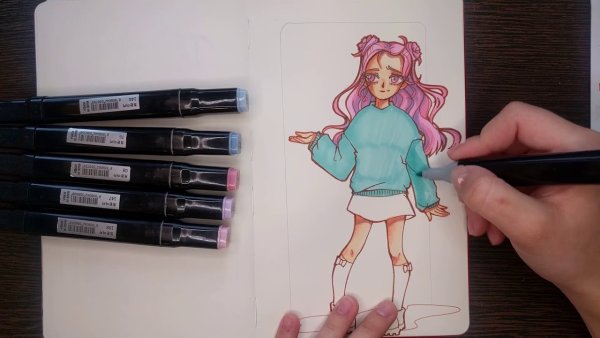 Рисунки маркерами для начинающих