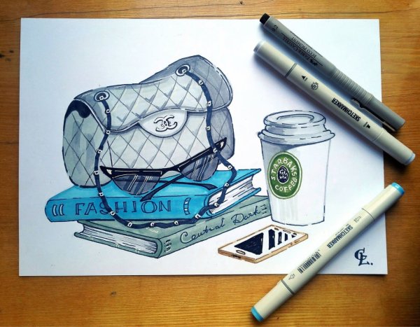 Рисование Копик маркерами