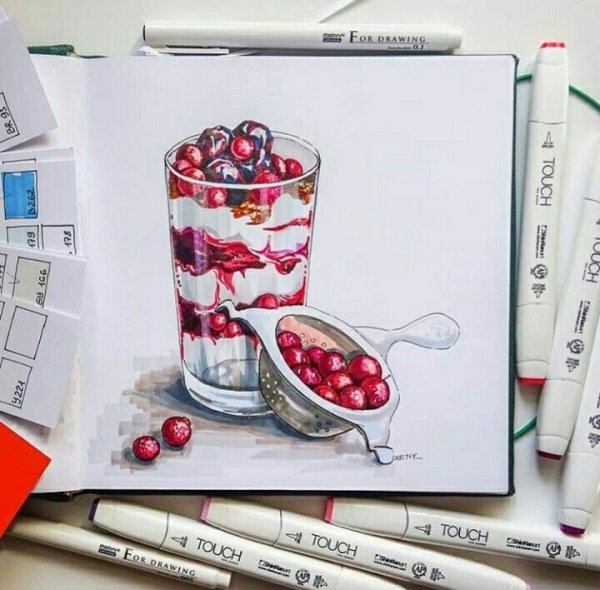 Рисование маркерами для скетчинга