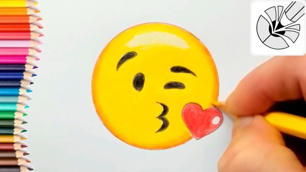 Рисунки фломастерами легкие смайлики