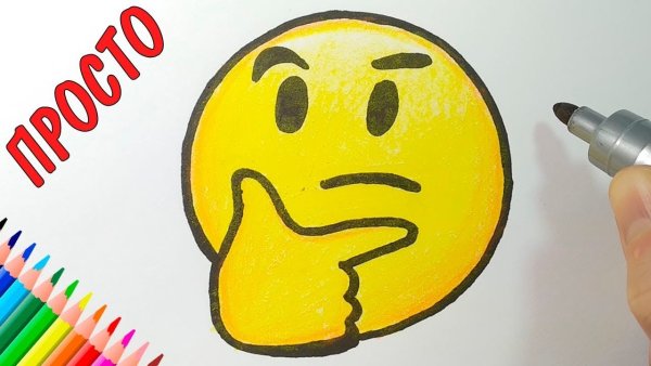 Смайлик маркером