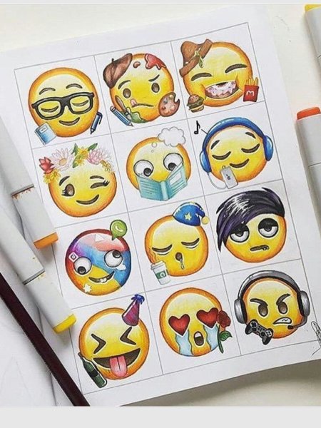 Идеи для рисования смайлы