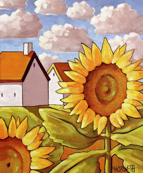 Стилизованные Подсолнухи