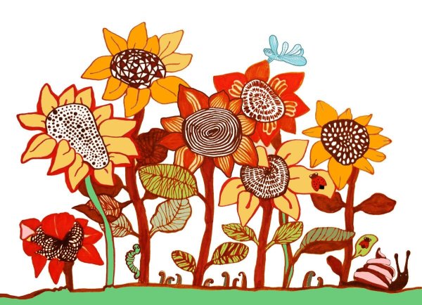 Цветы стилизация