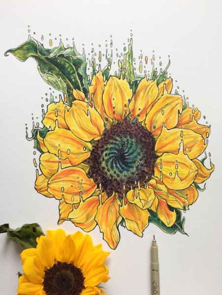 Стилизованный подсолнух