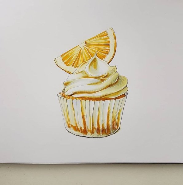 Пирожное маркерами