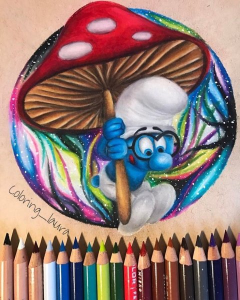 Рисунки цветными карандашами прикольные