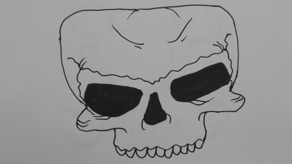 Череп рисунок