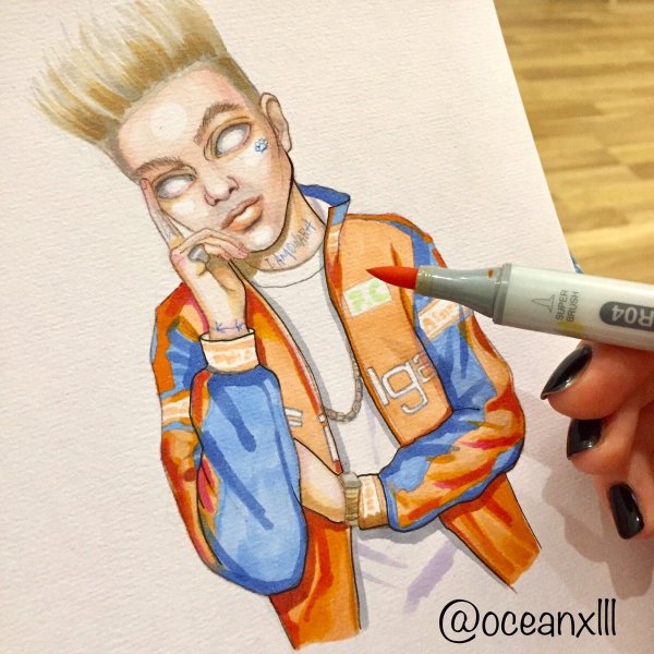 Элджей для срисовки