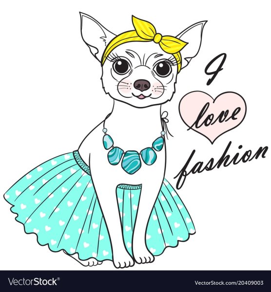 Чихуа в платье иллюстрация