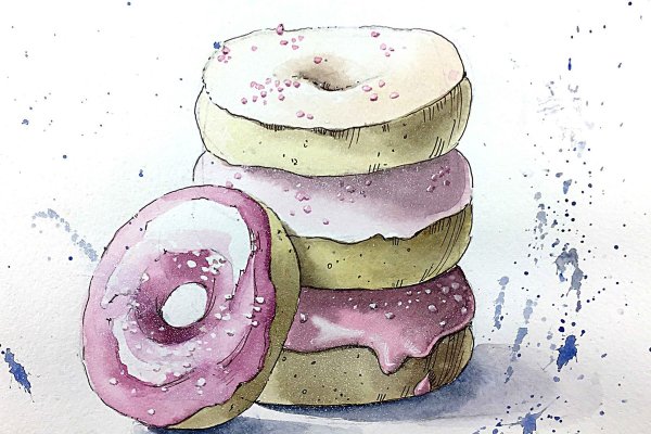 Пончик для срисовки маркерами