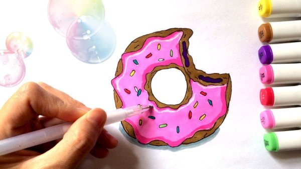 Пончик маркерами