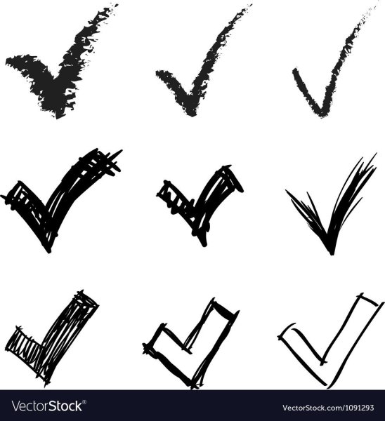 Галочка нарисованная