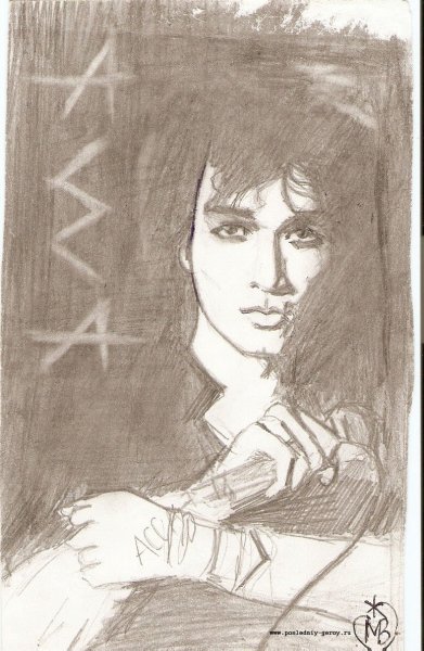 Виктор Цой рисунок