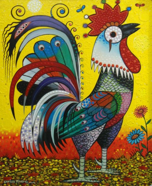 Петух рисунок