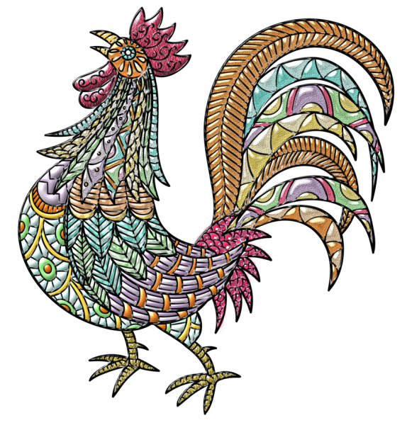 Петух скетчинг