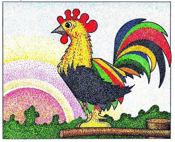 Петух эскиз