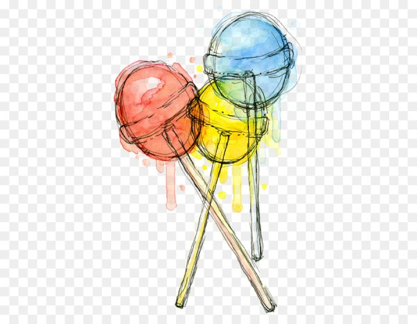 Леденец акварель