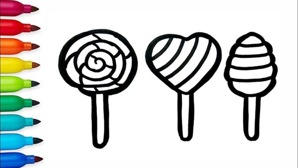 Тату леденец на палочке