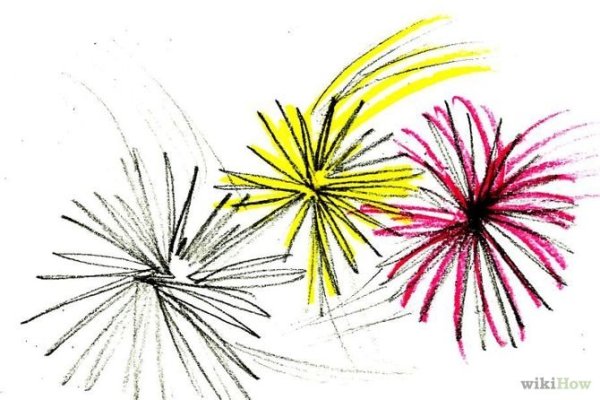 Фейерверк для срисовки