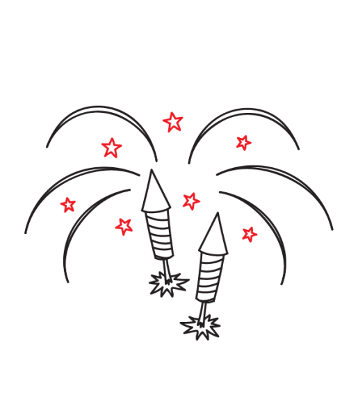 Рисование салют