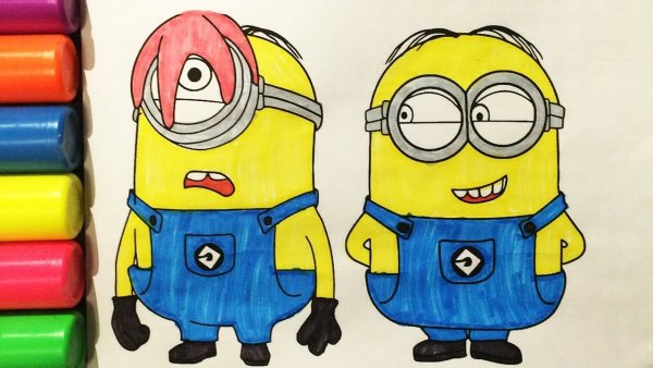 Миньоны фломастером