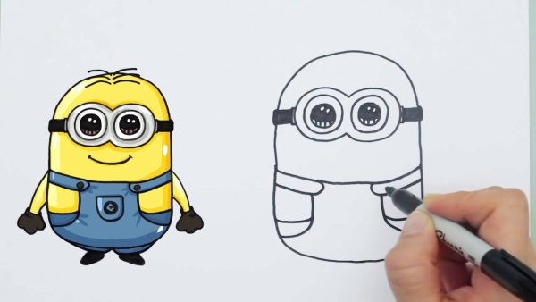 Рисунки фломастерами Миньоны