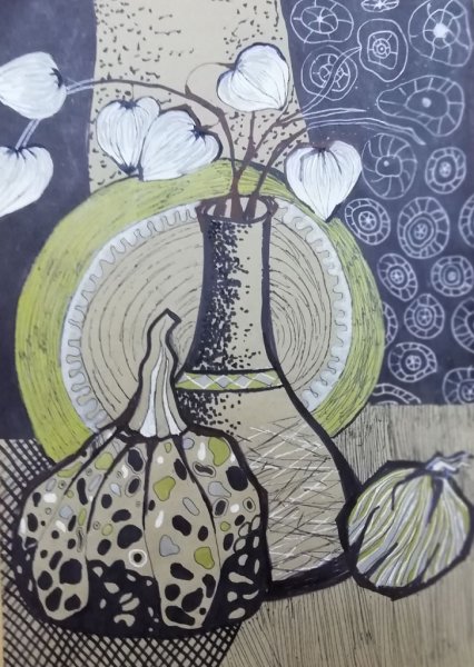 Натюрморт маркерами