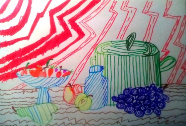 Декоративный натюрморт фактурный