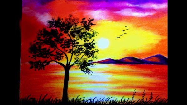 Пейзаж рассвет легкий