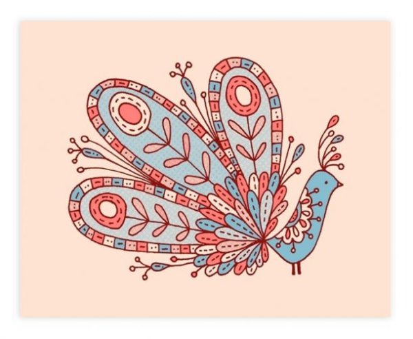 Сказочная птица Графика