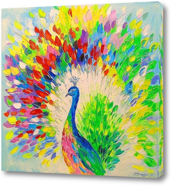 Рисование с детьми Павлин