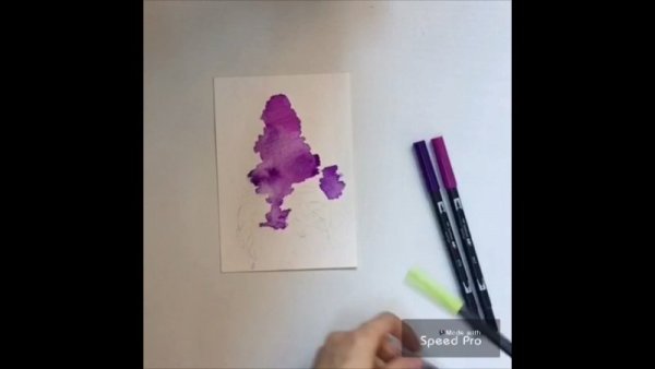 Сирень спиртовыми маркерами