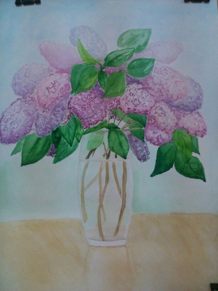 Букет сирени маркерами