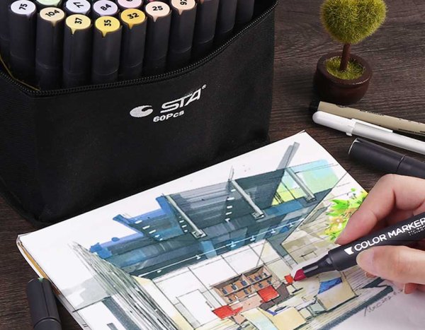 Рисунки маркерами для скетчинга