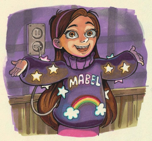 Мэйбл рисунок маркерами