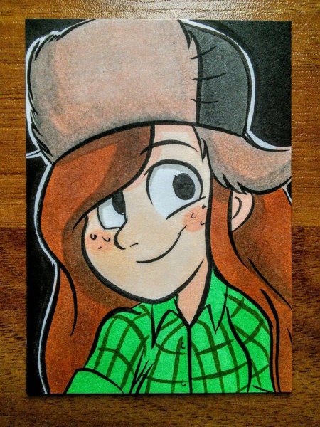 Гравити Фолз для срисовки Венди