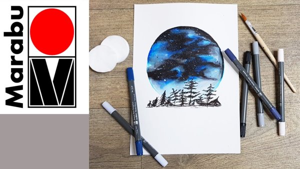 Легкие рисунки Аква маркером