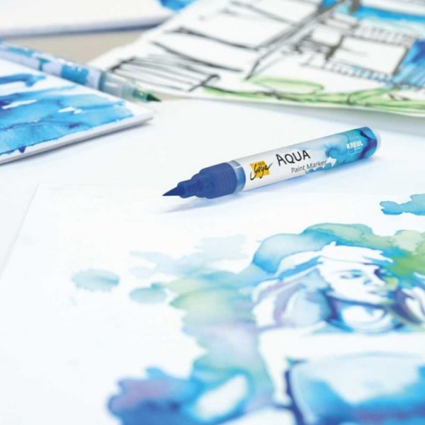 Рисование Аква акварельными маркерами