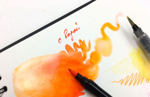 Рисунки Аква маркерами