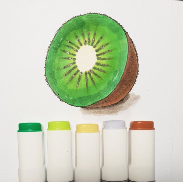 Скетчинг маркерами киви