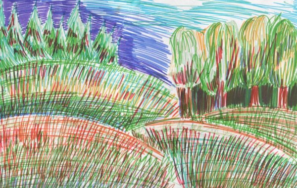 Техники рисования цветными карандашами