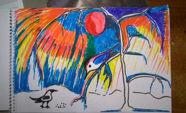 Детские рисунки фломастерами