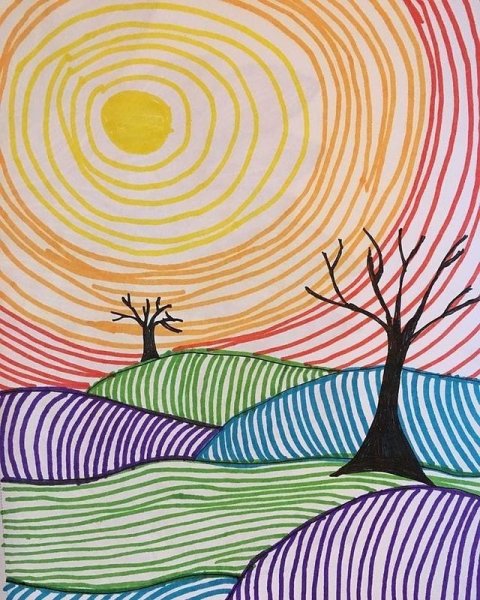 Декоративный пейзаж легкий