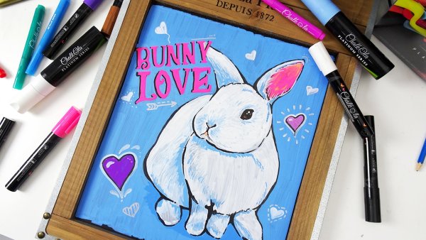 Рисунки мелом маркером