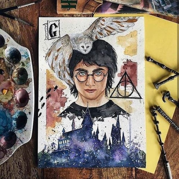 Гарри Поттер скетч маркерами